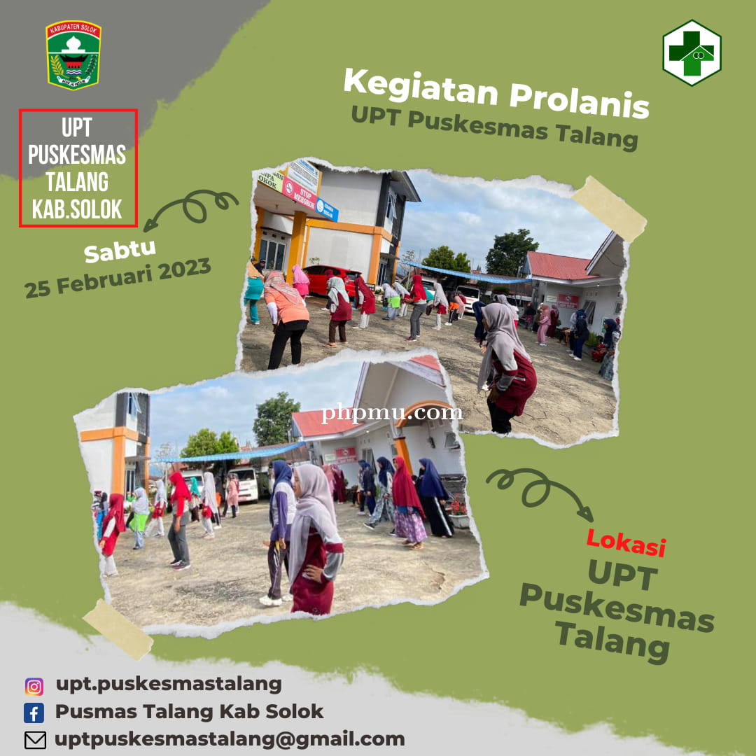 Sabtu Sehat bersama Prolanis UPT Puskesmas Talang